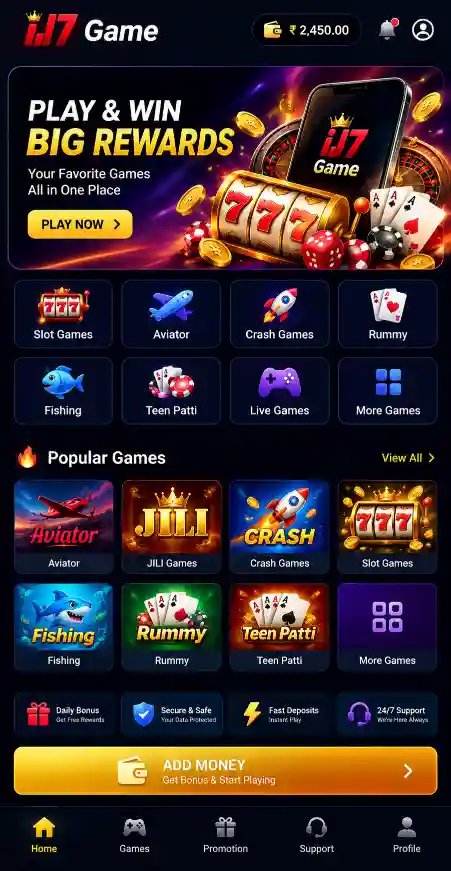 IJ7 Game featured online games and rewards lobby